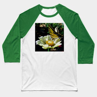 Swallowtail Flutterby on a Zinnia Flower 01 Baseball T-Shirt